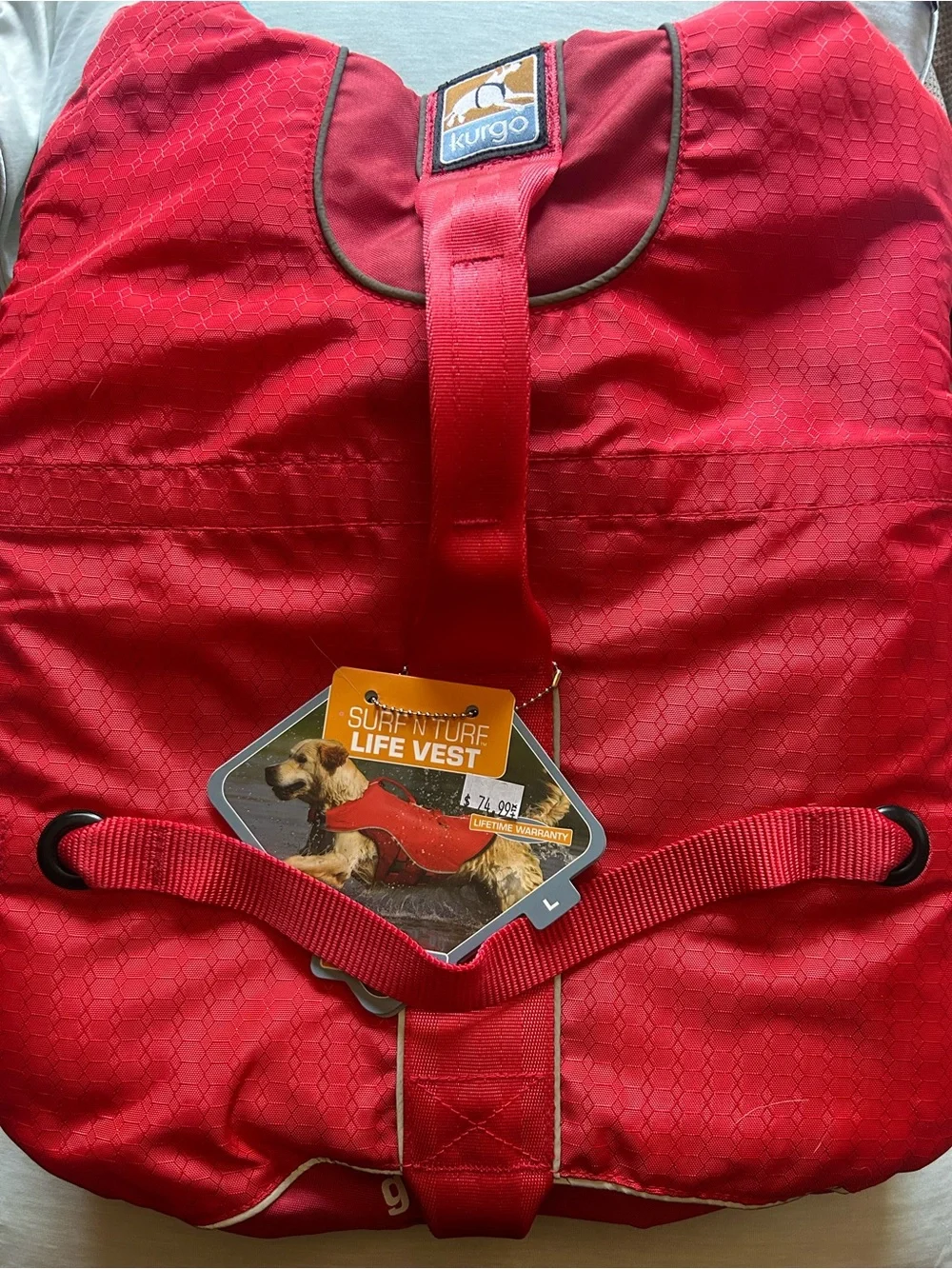 Kurgo Red Dog Life Vest with Top Strap